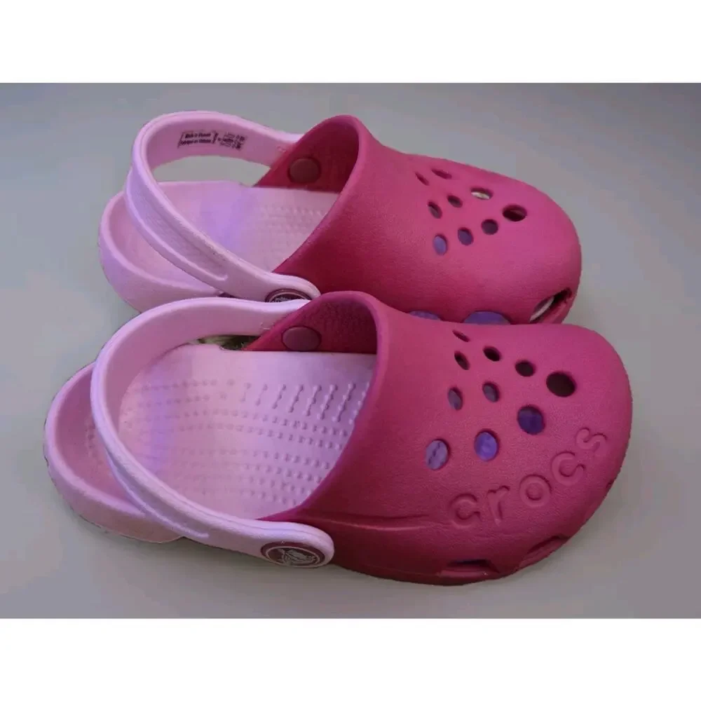 Crocs Electro Clogs‎ Water Pink Kids Child Two Tone Walking Beach Sizw 8c